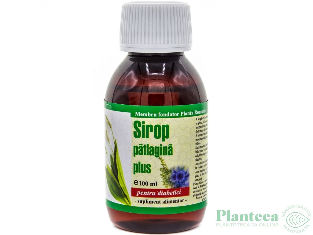 Sirop patlagina plus diabetici 100ml - ELIDOR