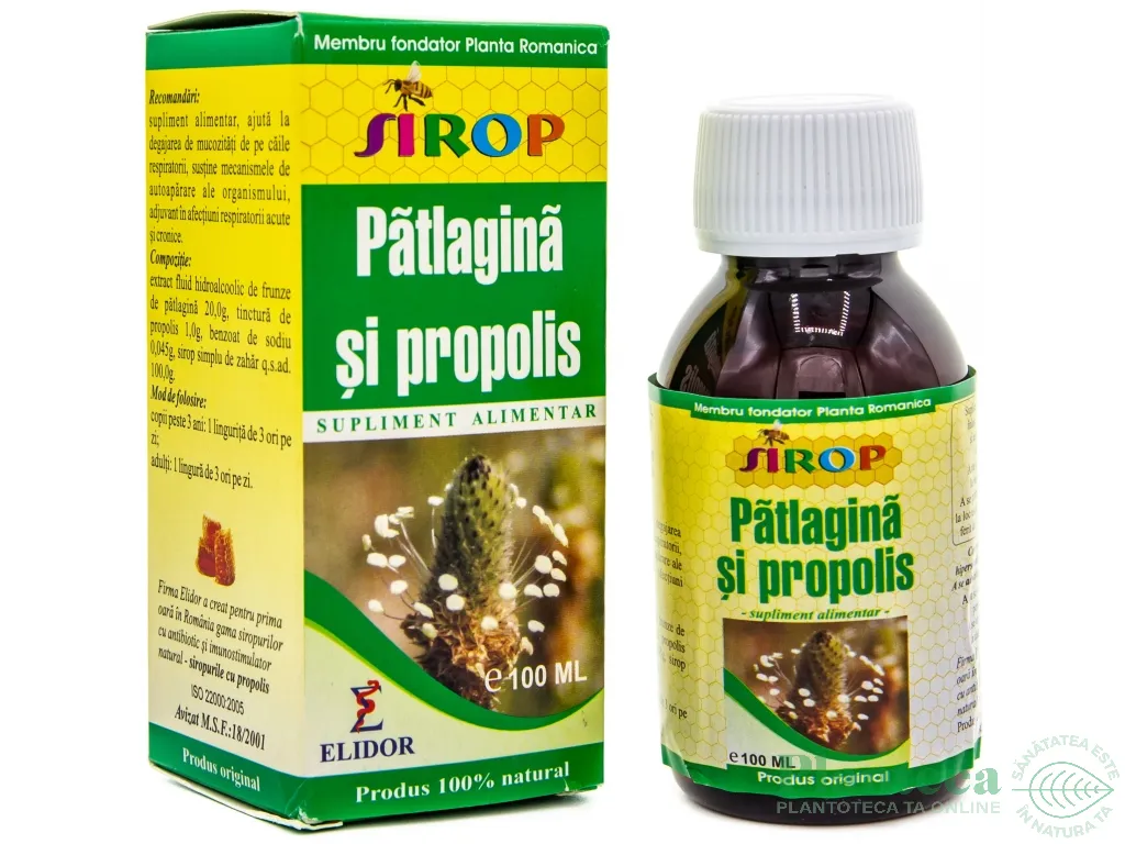 Sirop patlagina propolis 100ml - ELIDOR