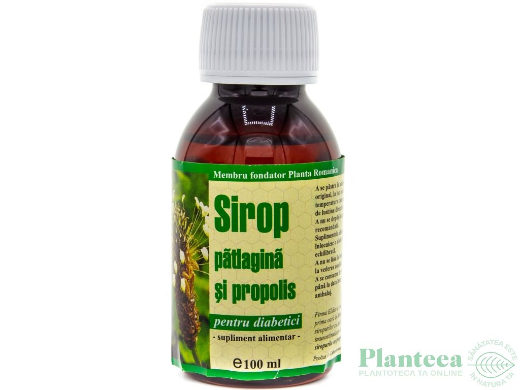Sirop patlagina propolis diabetici 100ml - ELIDOR
