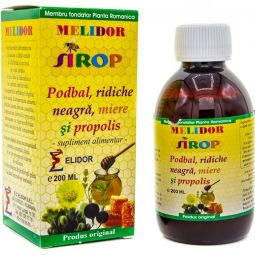 Sirop podbal ridiche neagra miere propolis 200ml - ELIDOR