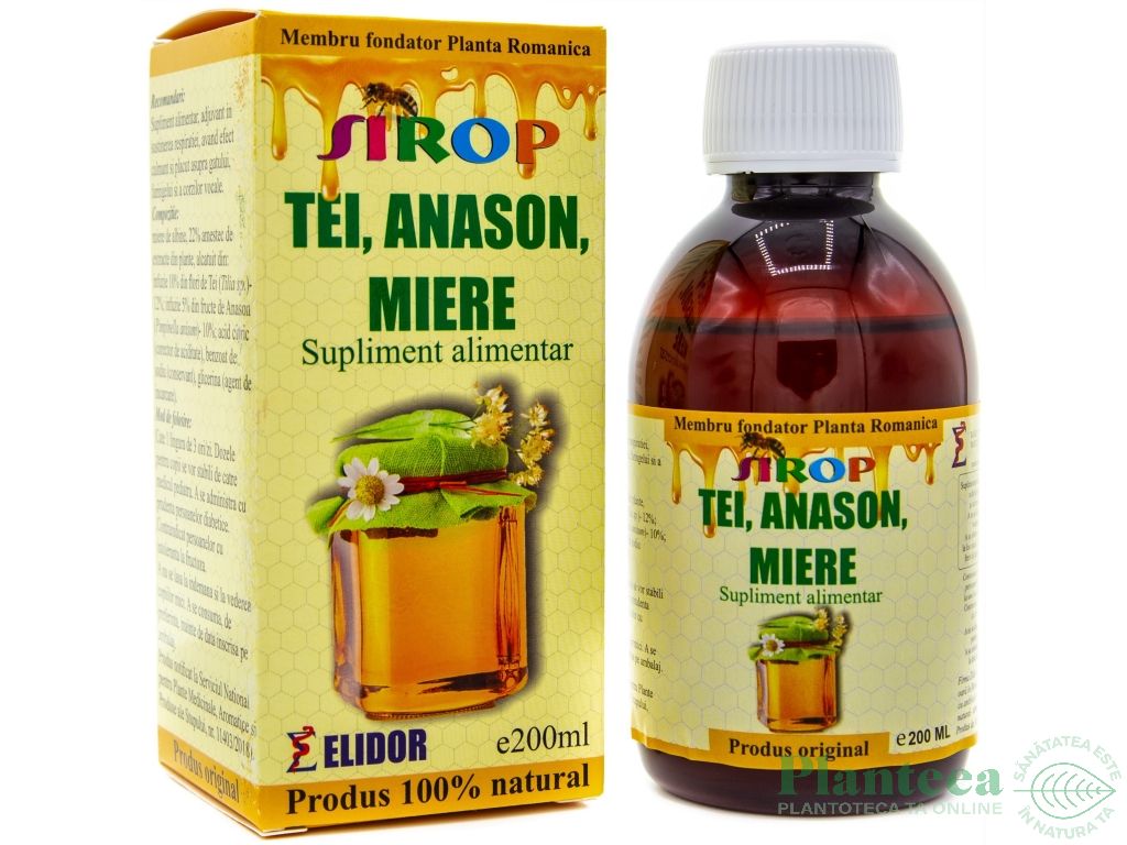 Sirop tei anason miere 200ml - ELIDOR