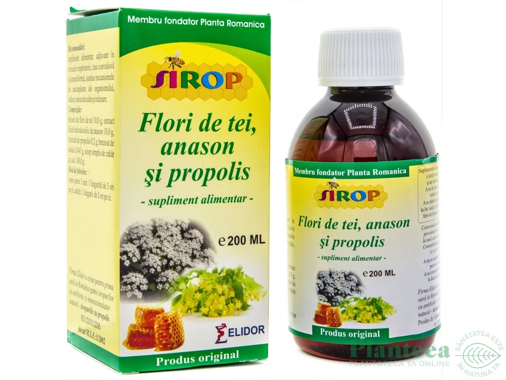 Sirop tei anason propolis 200ml - ELIDOR