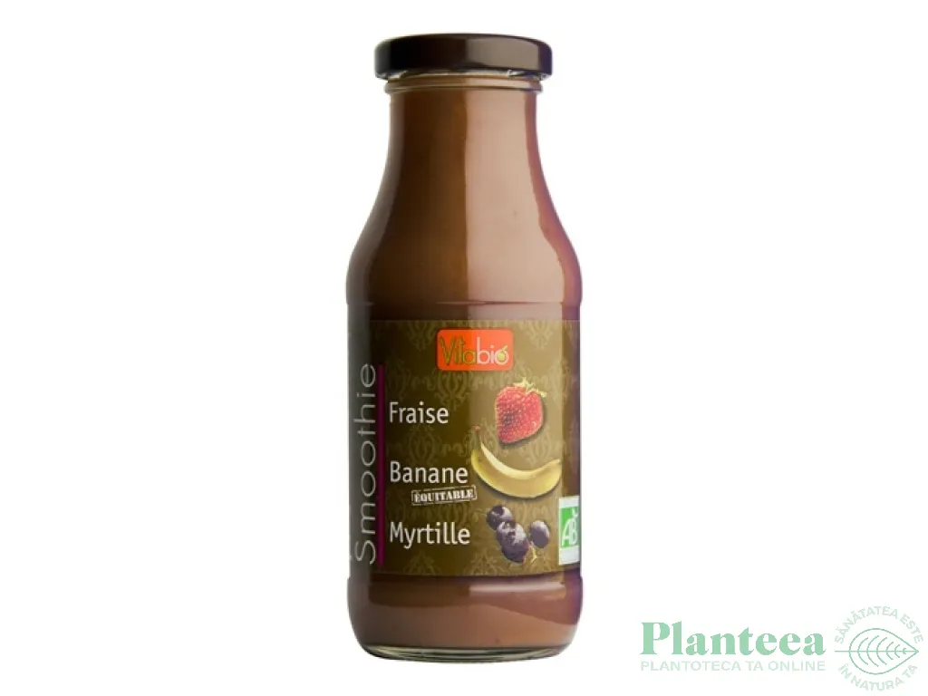 Smoothie capsuni banane eco 250ml - VITABIO