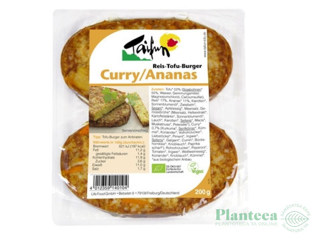 Snitel tofu curry ananas 200g - TAIFUN