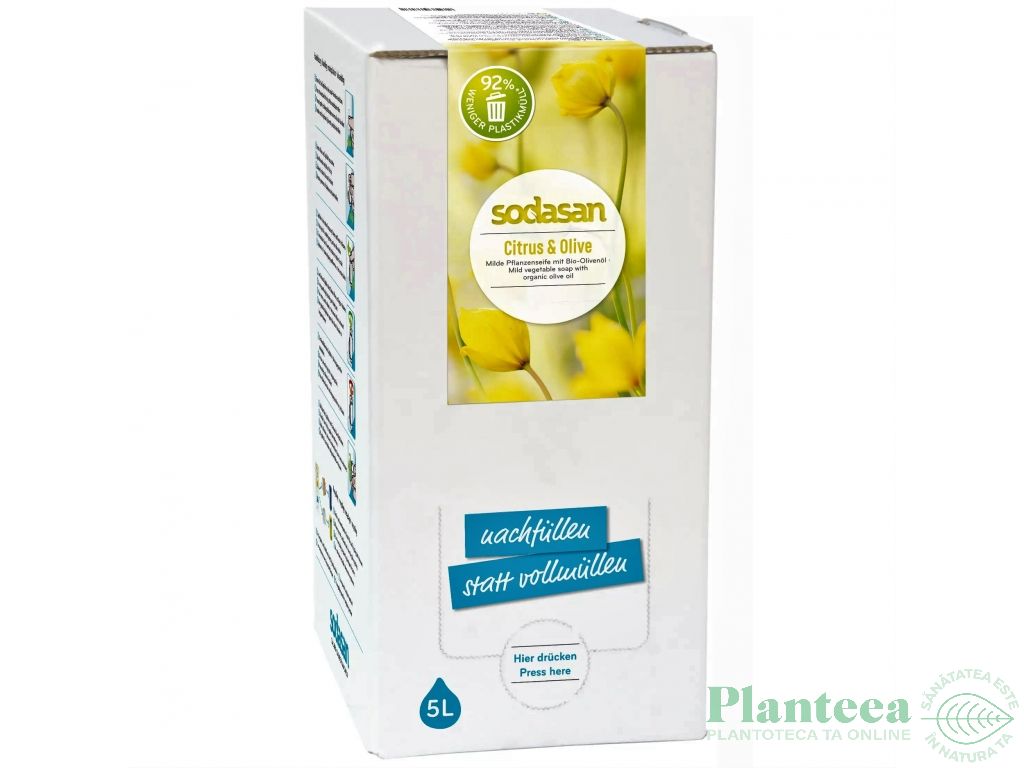Sapun lichid citrice masline 5L - SODASAN