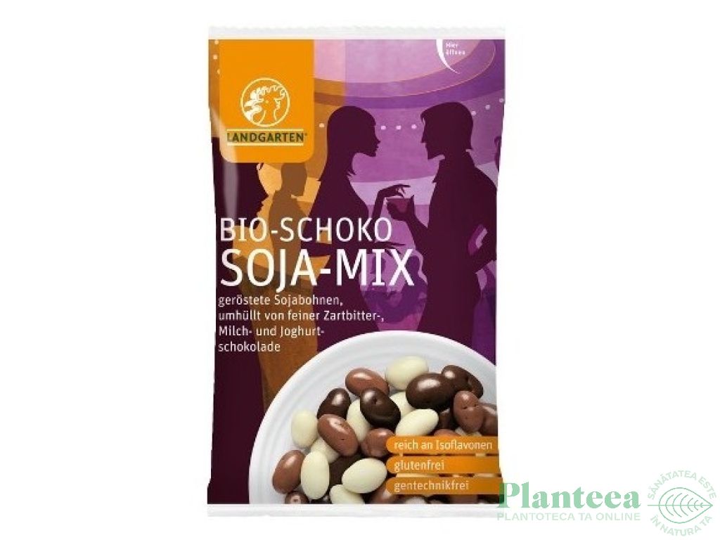 Boabe soia invelite mix ciocolata eco 55g - LANDGARTEN