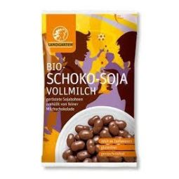 Boabe soia invelite ciocolata lapte eco 55g - LANDGARTEN