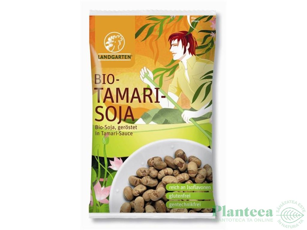 Soia boabe prajita in sos tamari 50g - LANDGARTEN