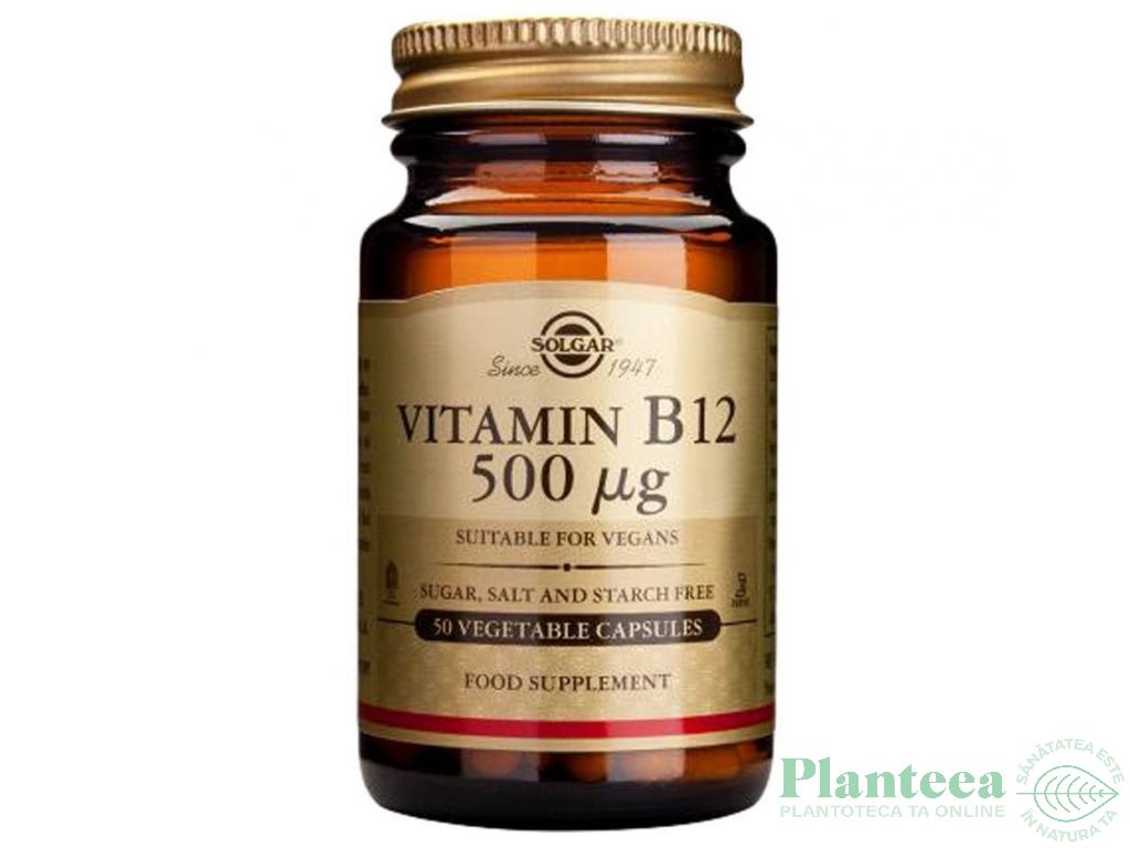 Vitamina B12 [cianocobalamina] 500mcg 50cps - SOLGAR