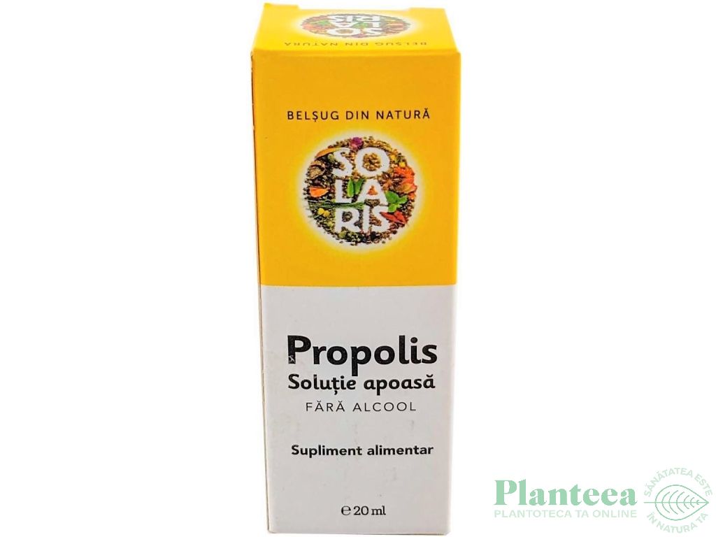 Solutie apoasa propolis 30,2% fara alcool 20ml - SOLARIS