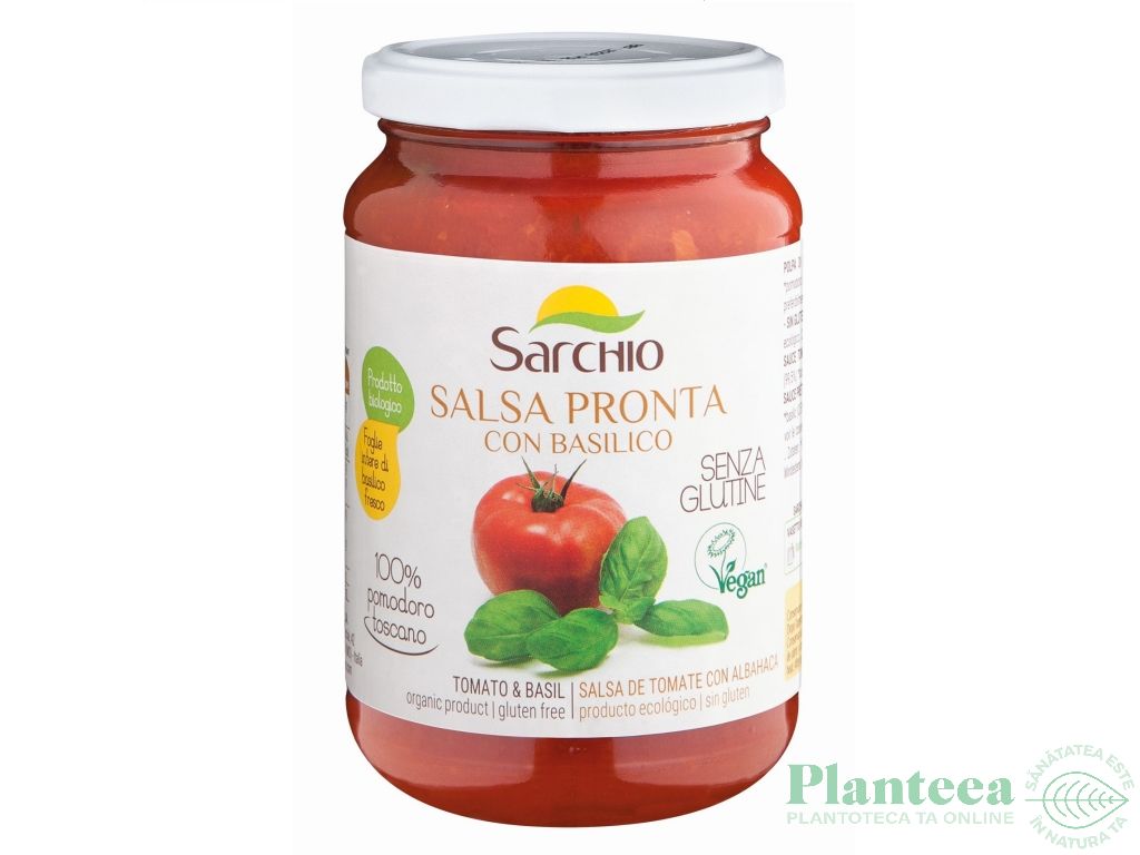 Sos tomat busuioc eco 340g - SARCHIO