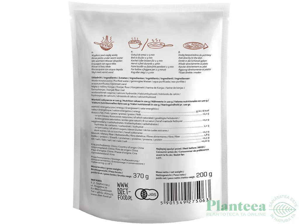 Paste spaghete konjac Shirataki 200g - DIET FOOD