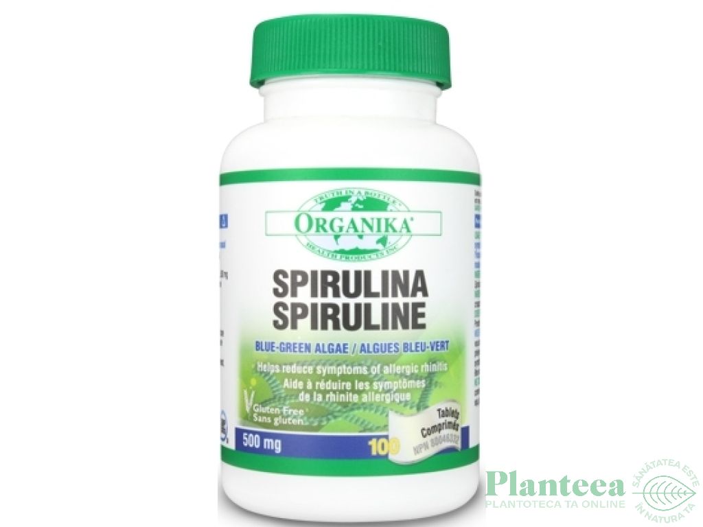 Spirulina 500mg 100cp - ORGANIKA HEALTH