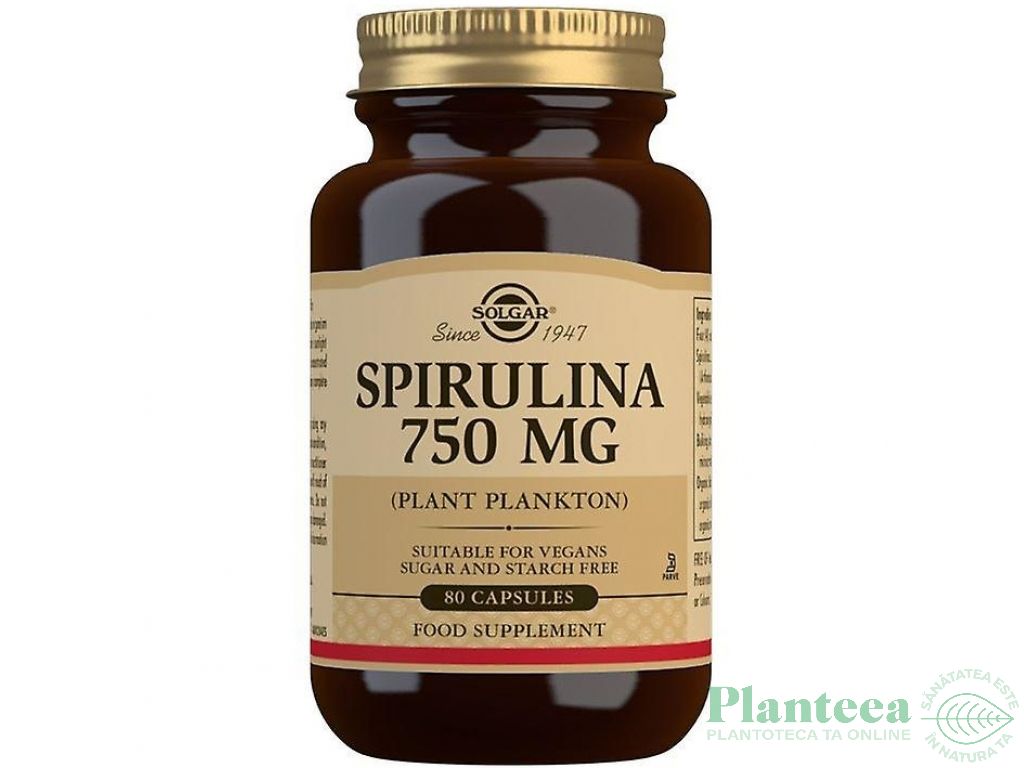 Spirulina 750mg 80cp - SOLGAR