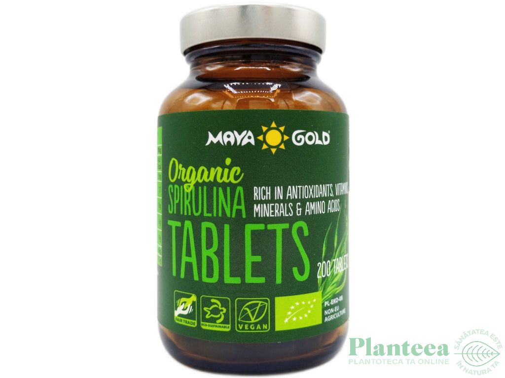 Spirulina tablete 500mg eco 200cp - MAYA GOLD