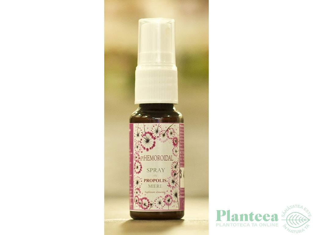 Spray apihemoroidal propolis miere 20ml - PRISACA