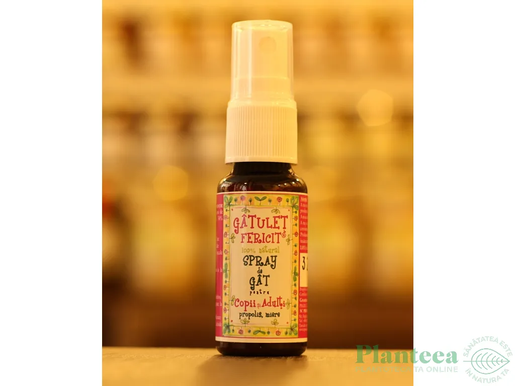 Spray Gatulet Fericit propolis miere copii 20ml - PRISACA