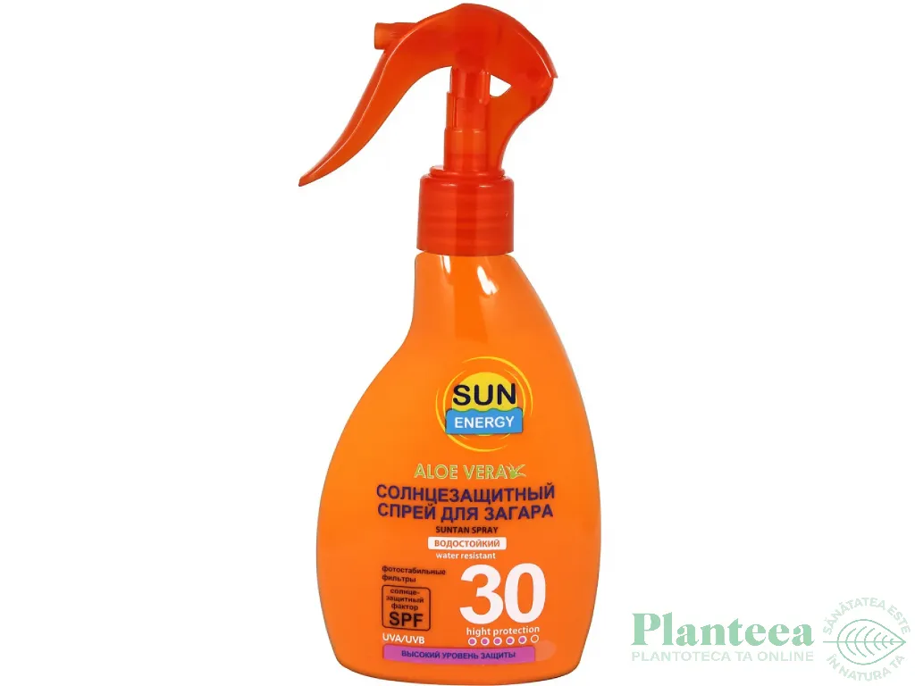 Spray protectie solara aloe vera spf30 200ml - SUN ENERGY