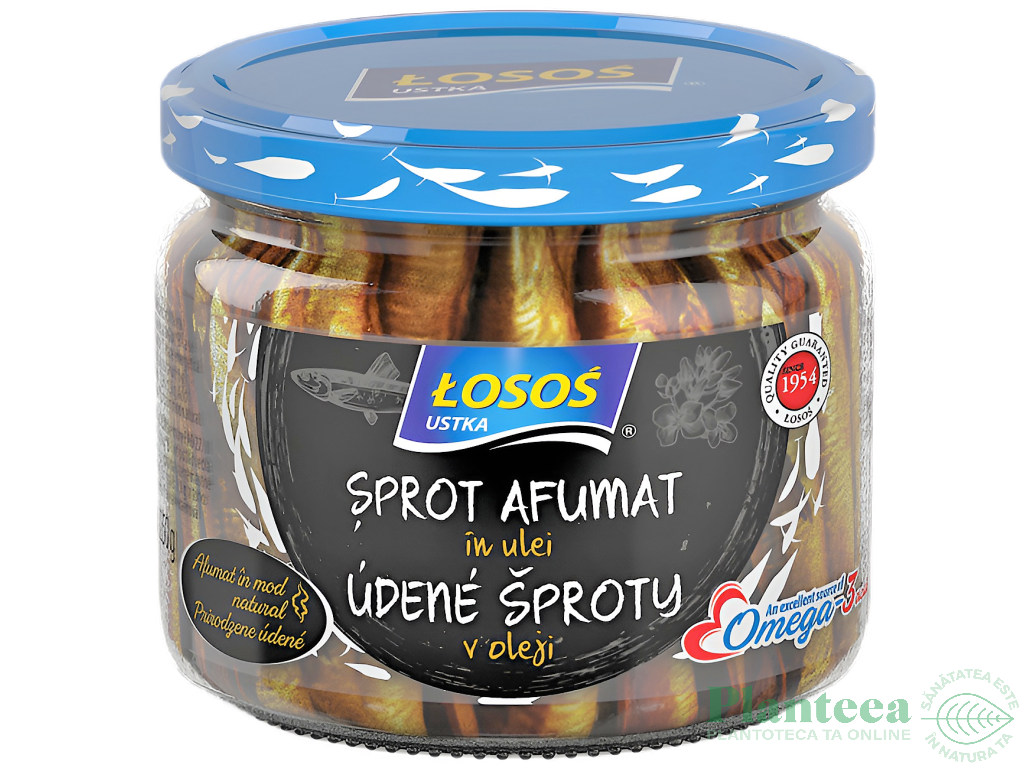 Sprot afumat in ulei rapita borcan 250g - LOSOS