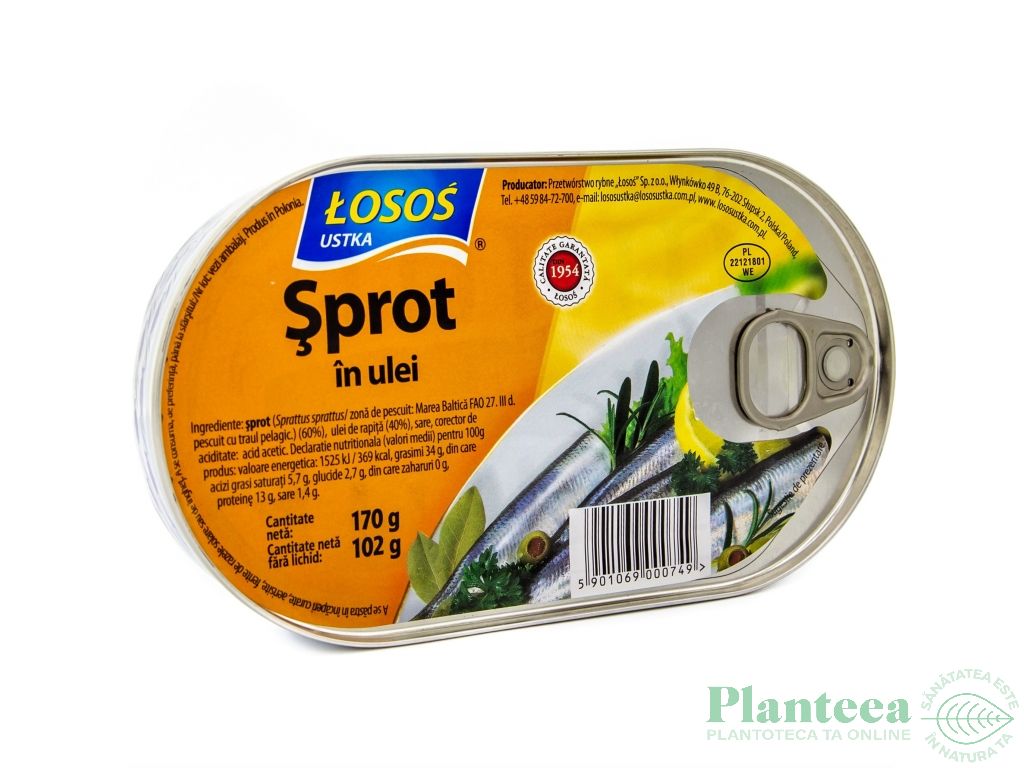 Sprot in ulei rapita 170g - LOSOS