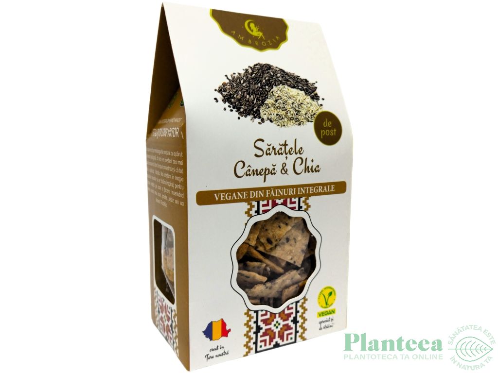 Saratele vegane integrale canepa chia 107g - AMBROZIA