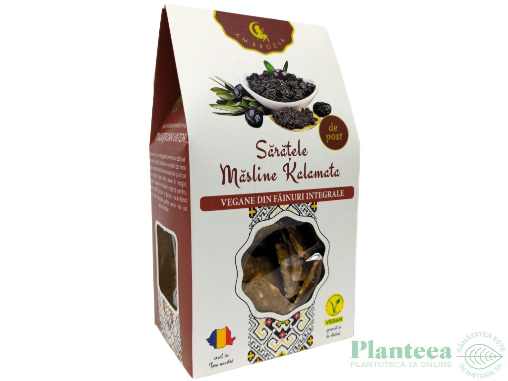 Saratele vegane integrale masline kalamata 107g - AMBROZIA