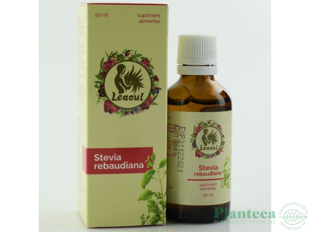 Indulcitor lichid stevia rebaudiana 50ml - LEACUL