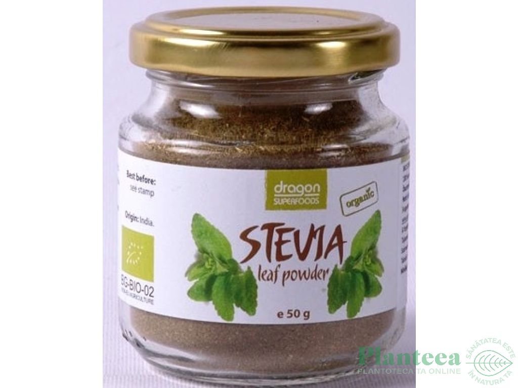 Stevia frunze indulcitor pulbere 50g - SMART ORGANIC