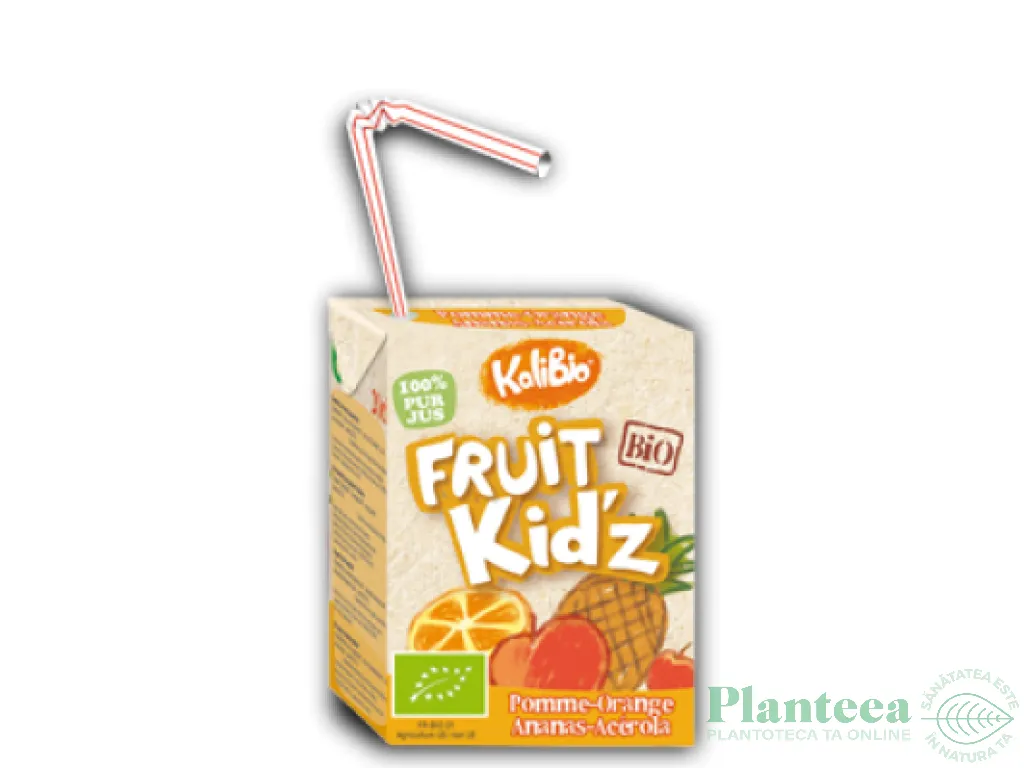 Suc mere portocale ananas copii 200ml - KALIBIO