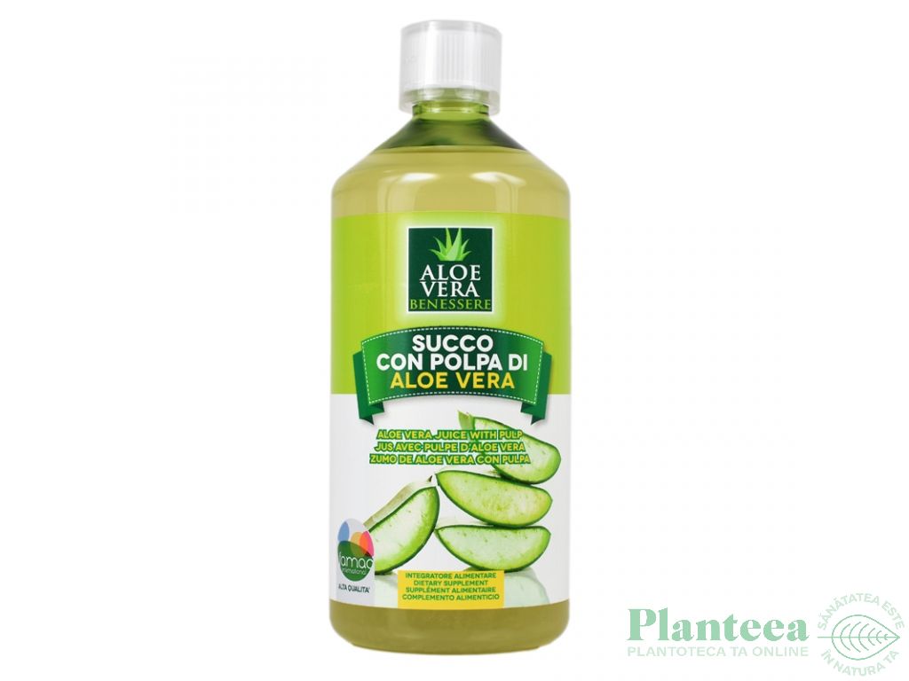 Suc aloe vera pulpa ultra bio 1L - BENESSERE