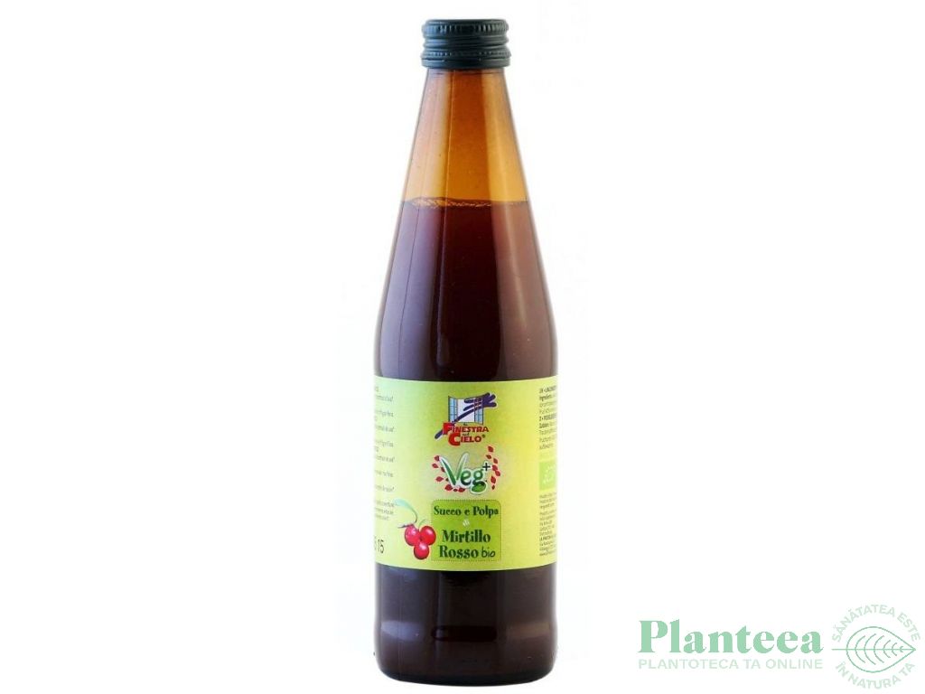 Suc coacaze rosii pulpa eco 330ml - LA FINESTRA SUL CIELO