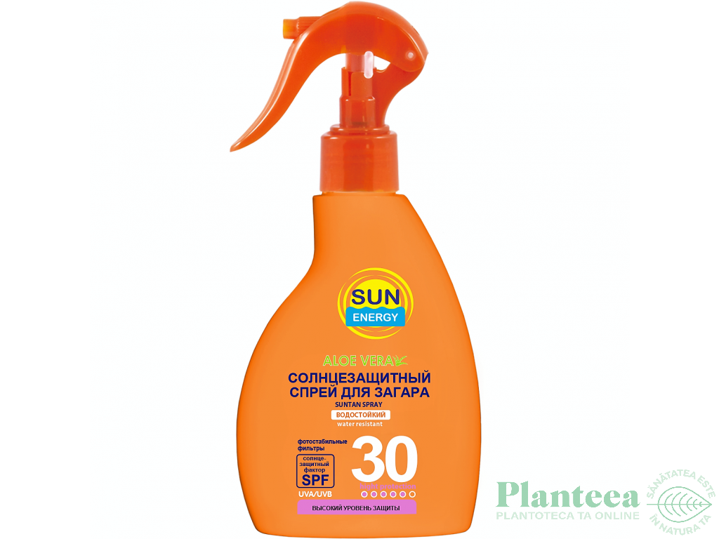 Spray protectie solara aloe vera spf30 200ml - SUN ENERGY