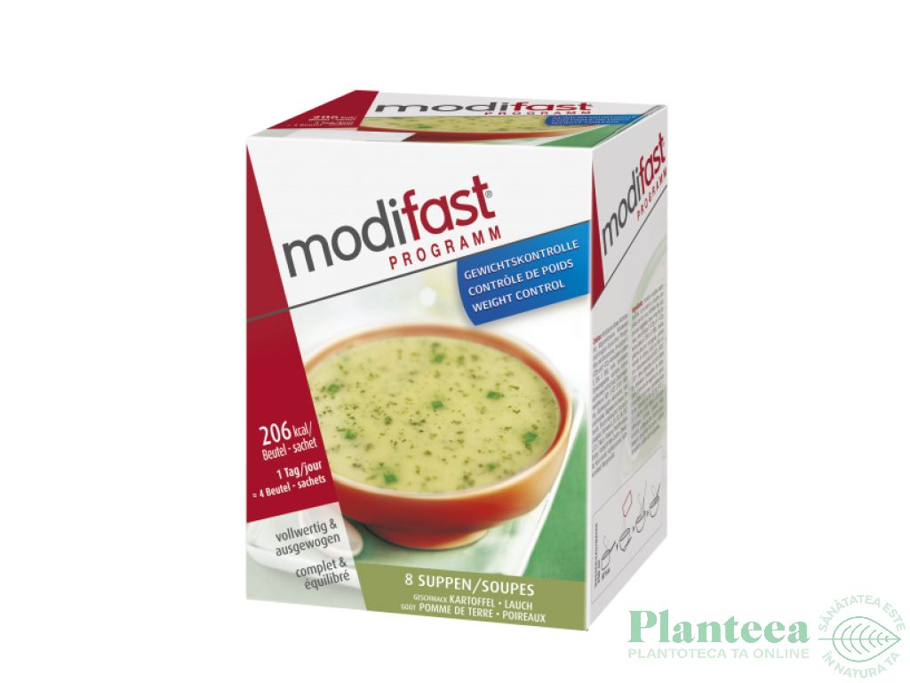 Supa crema proteica cartof praz 8x55g - MODIFAST