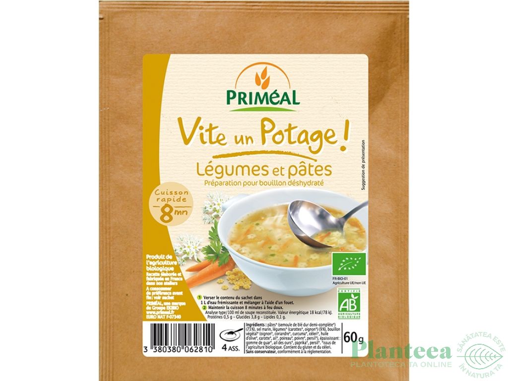 Supa legume paste plic eco 60g - PRIMEAL