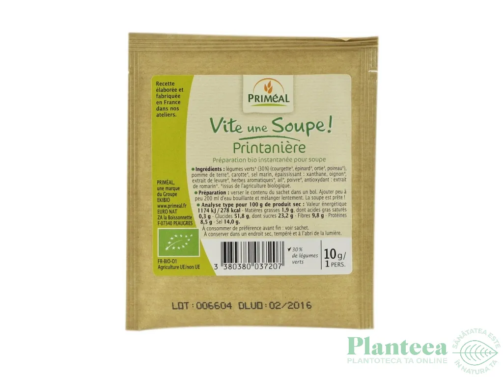 Supa primavara legumelor plic eco 10g - PRIMEAL
