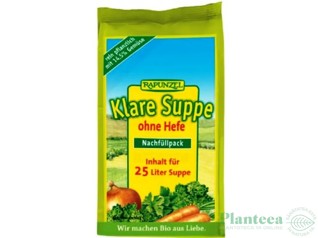 Baza supa vegetala clara fara drojdie eco 500g - RAPUNZEL