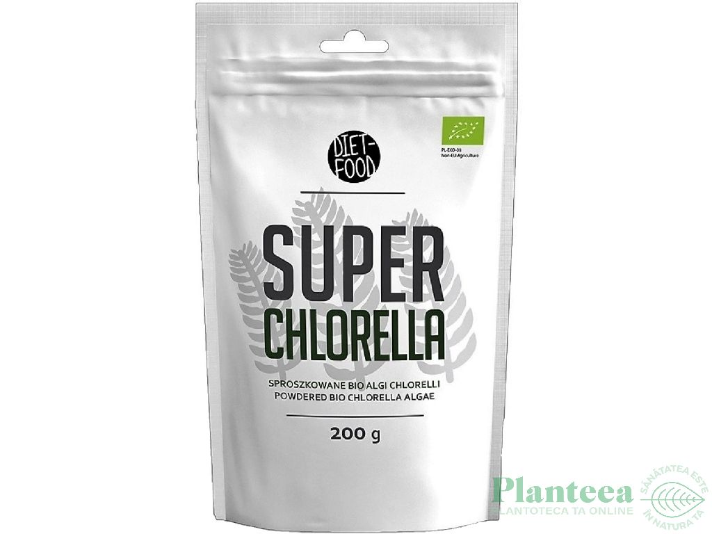 Pulbere chlorella eco 200g - DIET FOOD