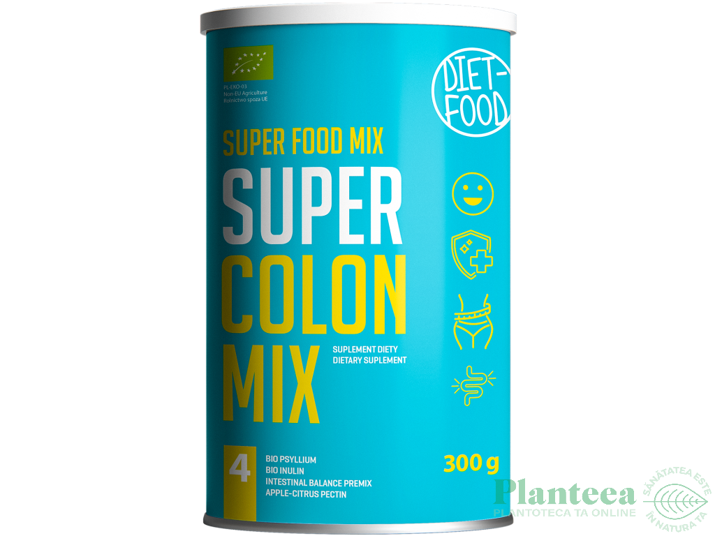 Pulbere mix4 Super Colon eco 300g - DIET FOOD