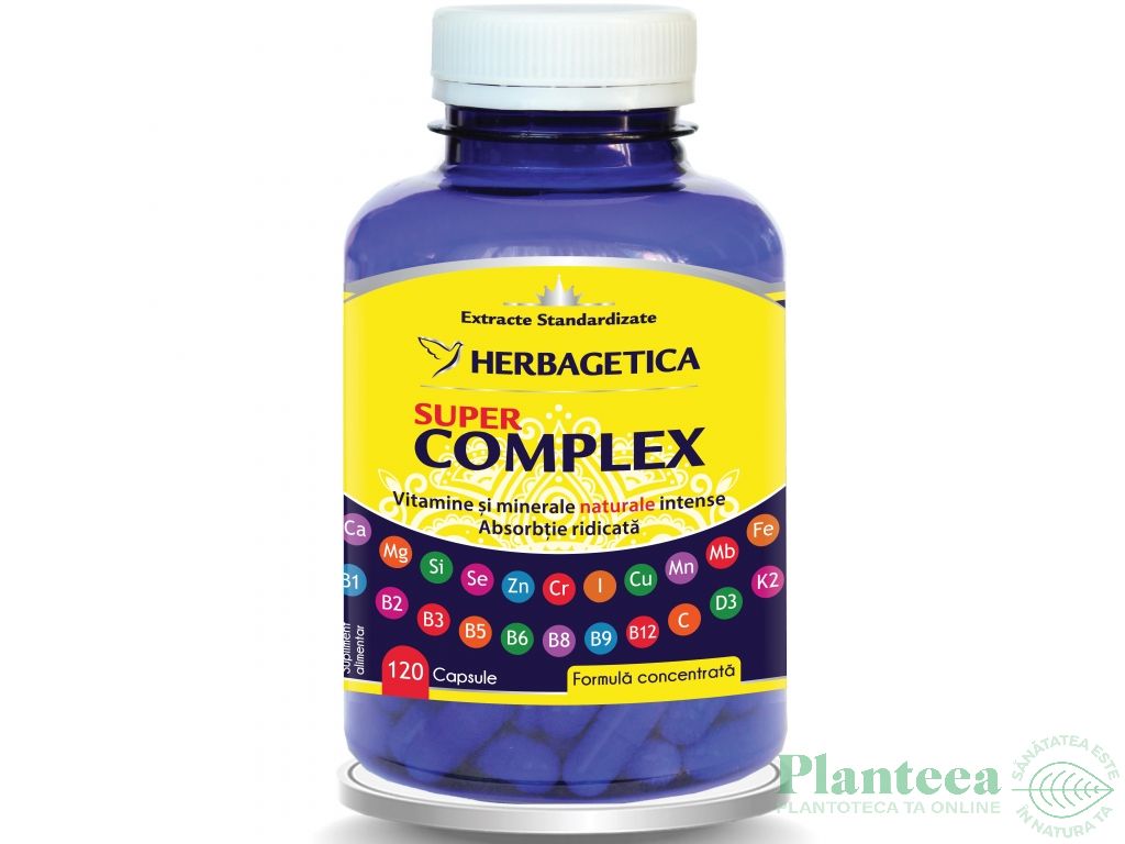 Super complex vitamine minerale 120cps - HERBAGETICA