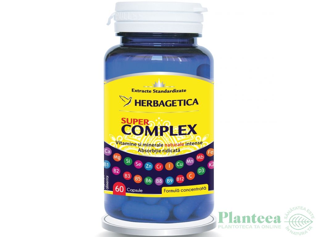 Super complex vitamine minerale 60cps - HERBAGETICA
