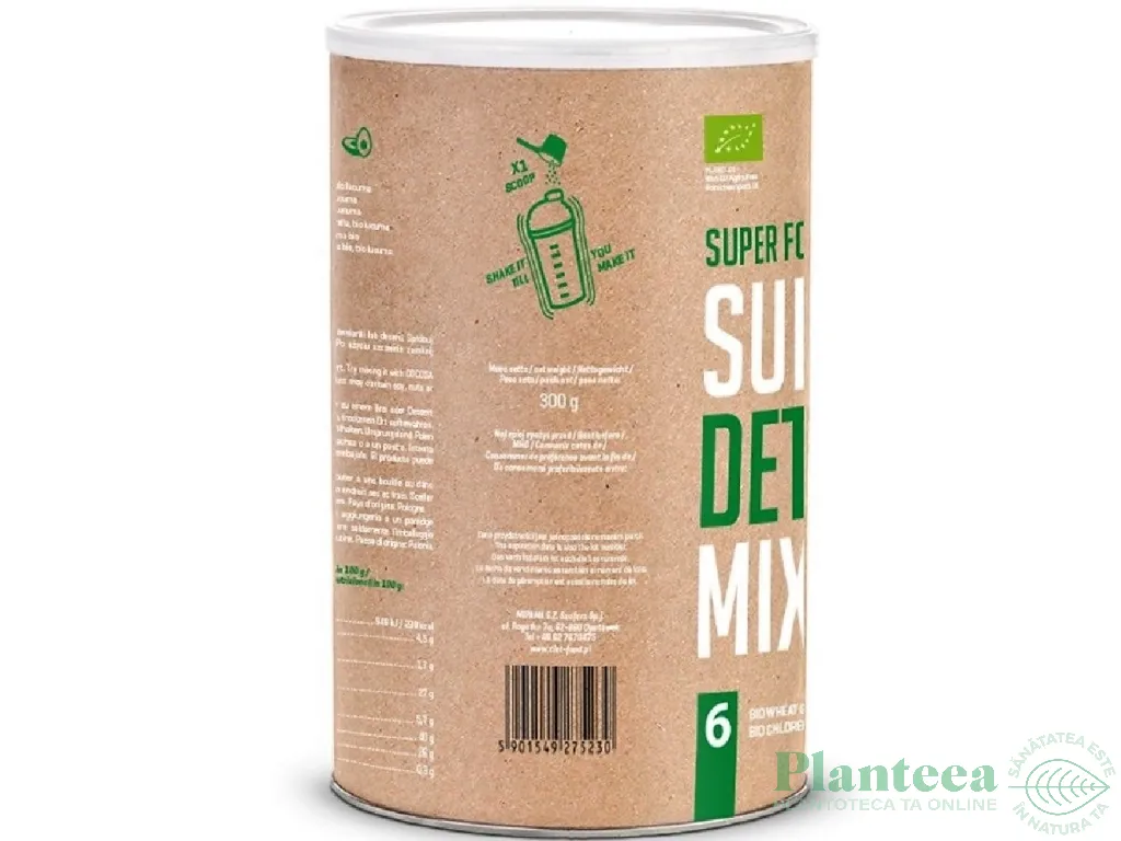 Pulbere mix6 Super Detox eco 300g - DIET FOOD