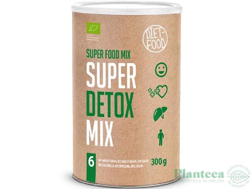 Pulbere mix6 Super Detox eco 300g - DIET FOOD