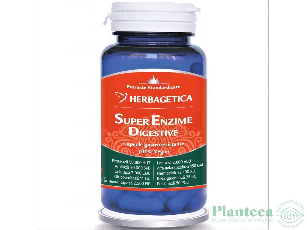 Super enzime digestive 60cps - HERBAGETICA