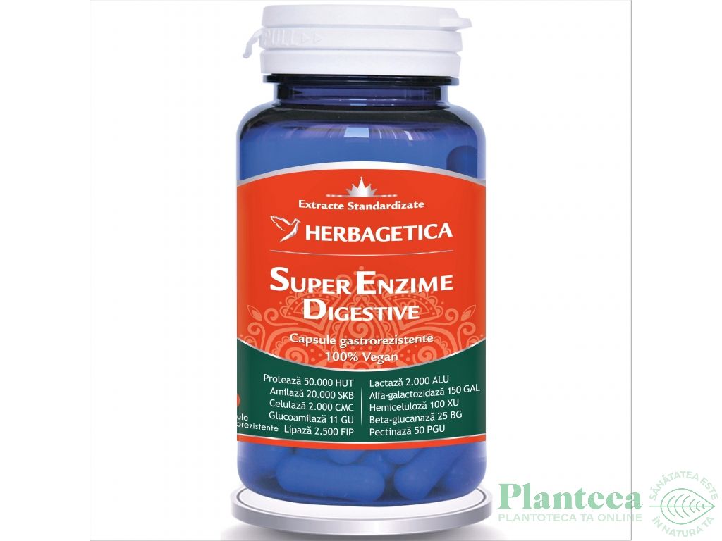 Super enzime digestive 60cps - HERBAGETICA