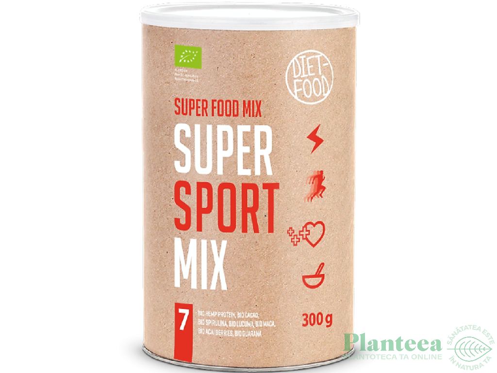 Pulbere mix7 Super Sport eco 300g - DIET FOOD