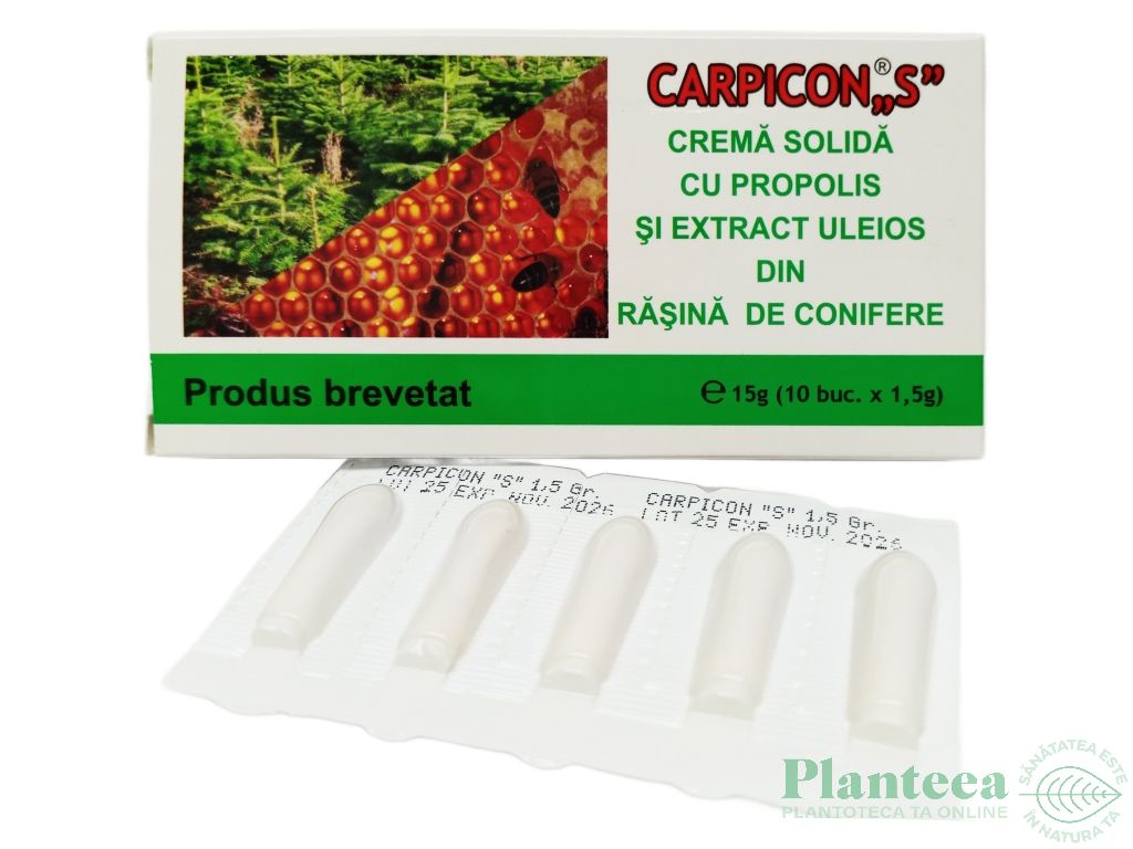 Supozitoare Carpicon S blister 10x1,5g - ELZIN PLANT