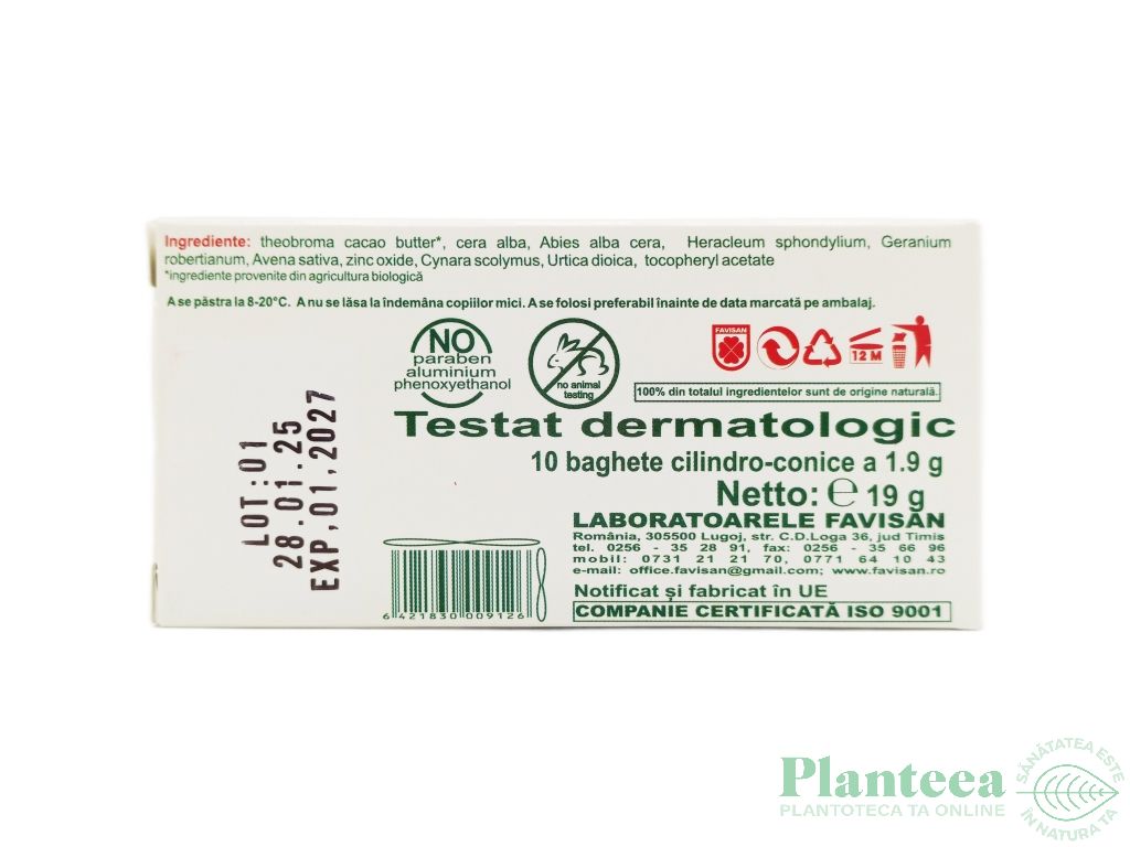 Supozitoare ColonSan Sex cerat 10x1,9g - FAVISAN