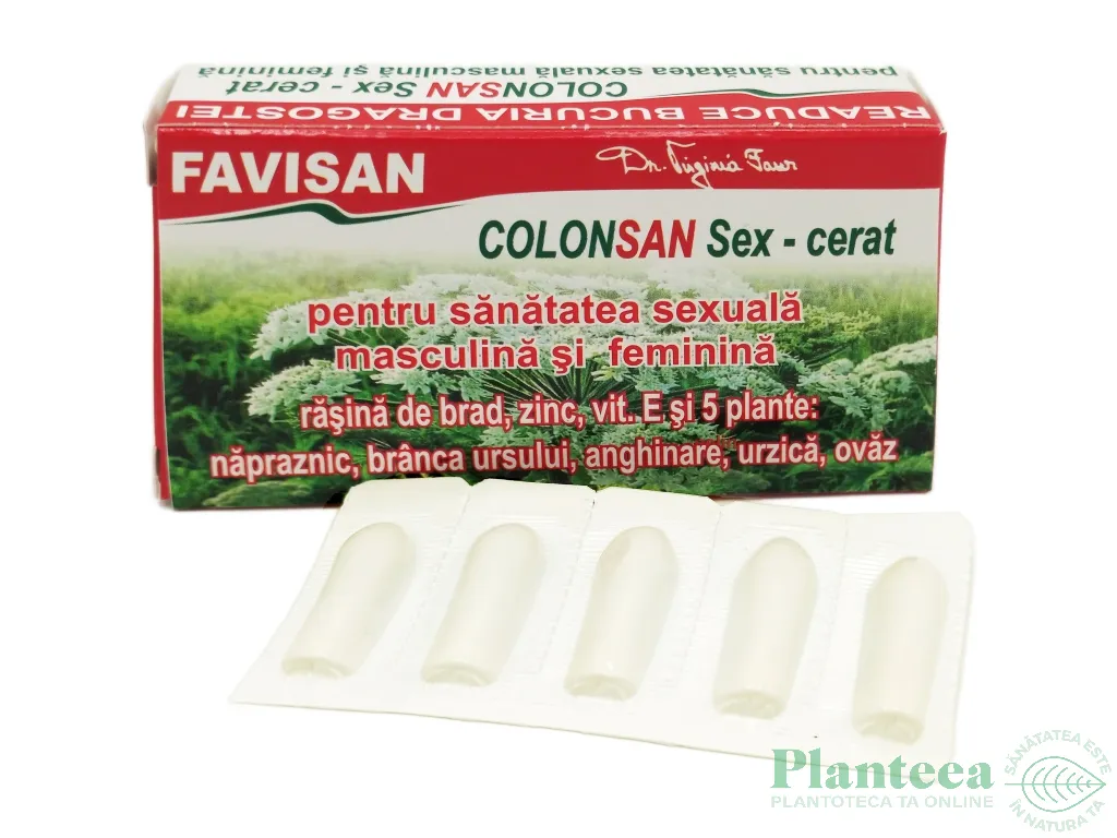 Supozitoare ColonSan Sex cerat 10x1,9g - FAVISAN