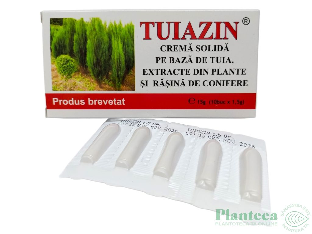 Supozitoare Tuiazin 10x1,5g - ELZIN PLANT