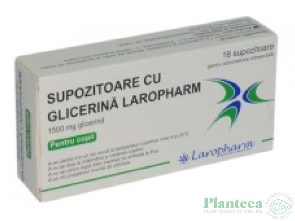 Supozitoare glicerina copii 1500mg 18b - LAROPHARM